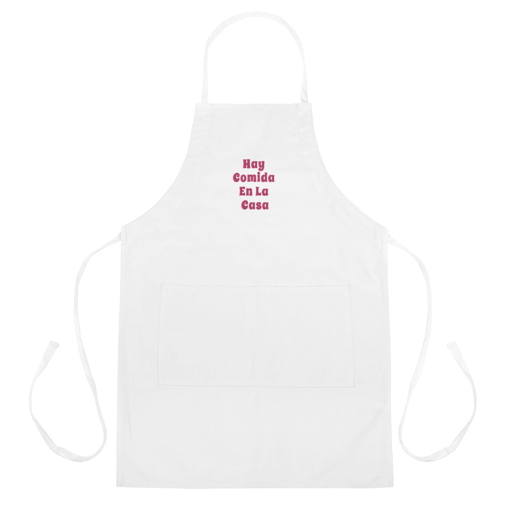 Hay Comida En La Casa Embroidered Apron